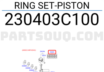 Hyundai / KIA 230403C100 RING SET-PISTON