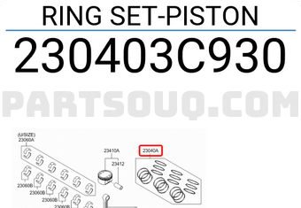 Hyundai / KIA 230403C930 RING SET-PISTON