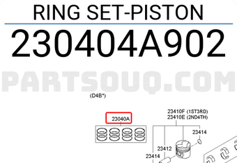 Hyundai / KIA 230404A902 RING SET-PISTON