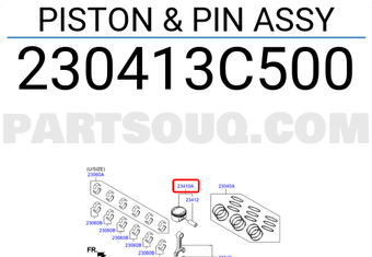 Hyundai / KIA 230413C500 PISTON & PIN ASSY