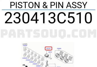 Hyundai / KIA 230413C510 PISTON & PIN ASSY