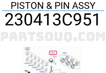 Hyundai / KIA 230413C951 PISTON & PIN ASSY