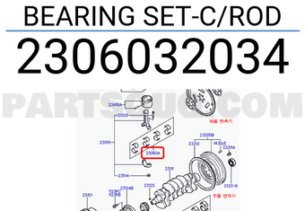 Hyundai / KIA 2306032034 BEARING SET-C/ROD