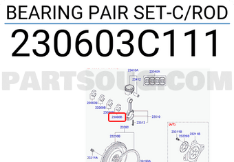 Hyundai / KIA 230603C111 BEARING PAIR SET-C/ROD