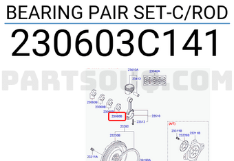 Hyundai / KIA 230603C141 BEARING PAIR SET-C/ROD