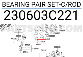 Hyundai / KIA 230603C221 BEARING PAIR SET-C/ROD