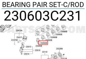 Hyundai / KIA 230603C231 BEARING PAIR SET-C/ROD