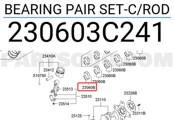 Hyundai / KIA 230603C241 BEARING PAIR SET-C/ROD