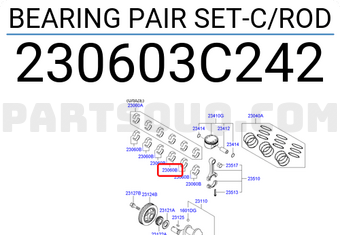 Hyundai / KIA 230603C242 BEARING PAIR SET-C/ROD