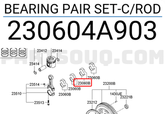 Hyundai / KIA 230604A903 BEARING PAIR SET-C/ROD