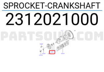 Hyundai / KIA 2312021000 SPROCKET-CRANKSHAFT
