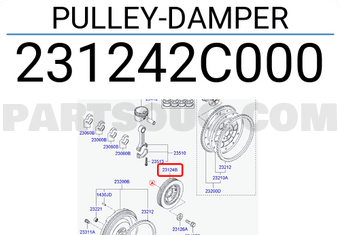 Hyundai / KIA 231242C000 PULLEY-DAMPER