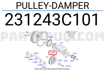 Hyundai / KIA 231243C101 PULLEY-DAMPER