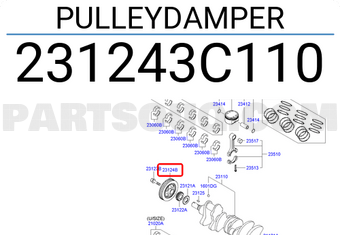 Hyundai / KIA 231243C110 PULLEYDAMPER