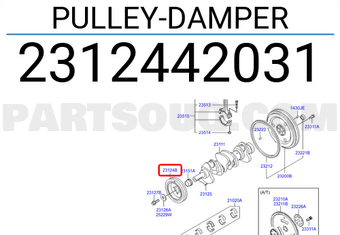 Hyundai / KIA 2312442031 PULLEY-DAMPER