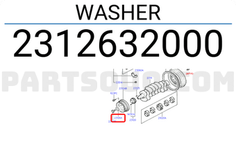 Hyundai / KIA 2312632000 WASHER