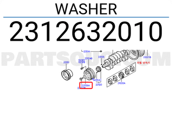 Hyundai / KIA 2312632010 WASHER