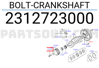Hyundai / KIA 2312723000 BOLT-CRANKSHAFT
