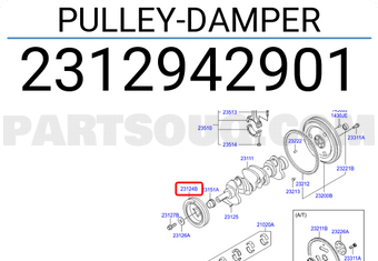 Hyundai / KIA 2312942901 PULLEY-DAMPER