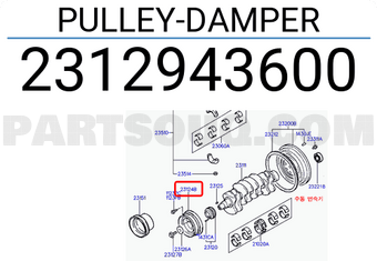 Hyundai / KIA 2312943600 PULLEY-DAMPER