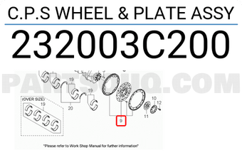 Hyundai / KIA 232003C200 C.P.S WHEEL & PLATE ASSY
