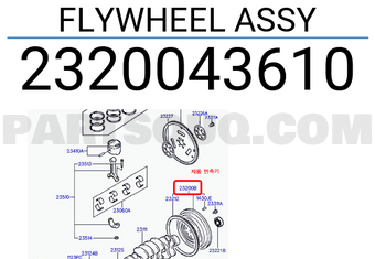 Hyundai / KIA 2320043610 FLYWHEEL ASSY