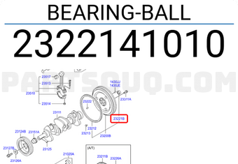 Hyundai / KIA 2322141010 BEARING-BALL