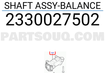 Hyundai / KIA 2330027502 SHAFT ASSY-BALANCE
