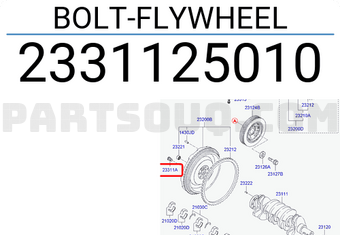 Hyundai / KIA 2331125010 BOLT-FLYWHEEL