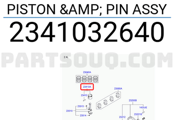 Hyundai / KIA 2341032640 PISTON & PIN ASSY