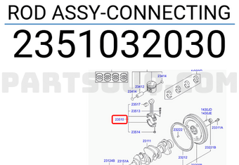 Hyundai / KIA 2351032030 ROD ASSY-CONNECTING