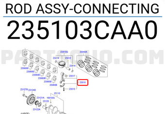 Hyundai / KIA 235103CAA0 ROD ASSY-CONNECTING
