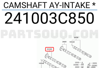 Hyundai / KIA 241003C850 CAMSHAFT AY-INTAKE *