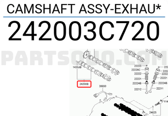 Hyundai / KIA 242003C720 CAMSHAFT ASSY-EXHAU*
