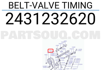 Hyundai / KIA 2431232620 BELT-VALVE TIMING