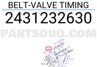 Hyundai / KIA 2431232630 BELT-VALVE TIMING