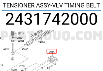 Hyundai / KIA 2431742000 TENSIONER ASSY-VLV TIMING BELT