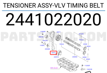 Hyundai / KIA 2441022020 TENSIONER ASSY-VLV TIMING BELT