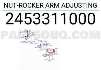 Hyundai / KIA 2453311000 NUT-ROCKER ARM ADJUSTING