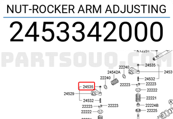 Hyundai / KIA 2453342000 NUT-ROCKER ARM ADJUSTING