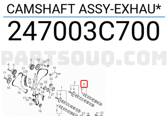 Hyundai / KIA 247003C700 CAMSHAFT ASSY-EXHAU*