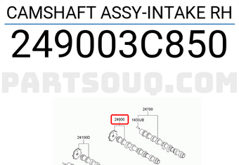 Hyundai / KIA 249003C850 CAMSHAFT ASSY-INTAKE RH