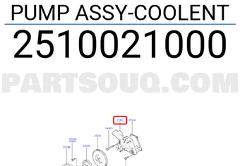 Hyundai / KIA 2510021000 PUMP ASSY-COOLENT