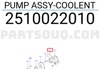 Hyundai / KIA 2510022010 PUMP ASSY-COOLENT