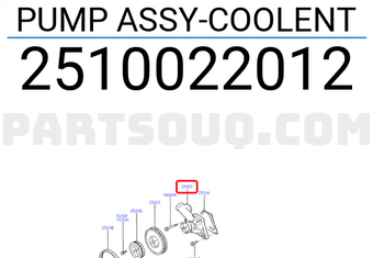 Hyundai / KIA 2510022012 PUMP ASSY-COOLENT