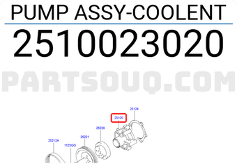 Hyundai / KIA 2510023020 PUMP ASSY-COOLENT