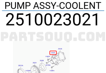 Hyundai / KIA 2510023021 PUMP ASSY-COOLENT