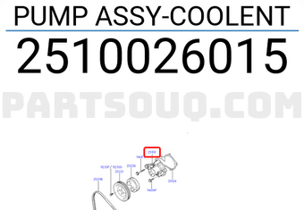Hyundai / KIA 2510026015 PUMP ASSY-COOLENT