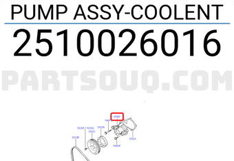 Hyundai / KIA 2510026016 PUMP ASSY-COOLENT