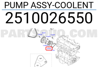 Hyundai / KIA 2510026550 PUMP ASSY-COOLENT